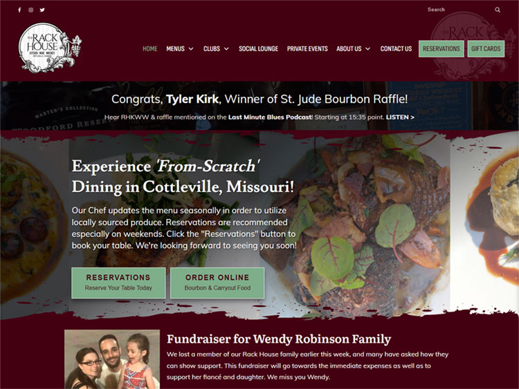 Restaurant website design Restaurant website design